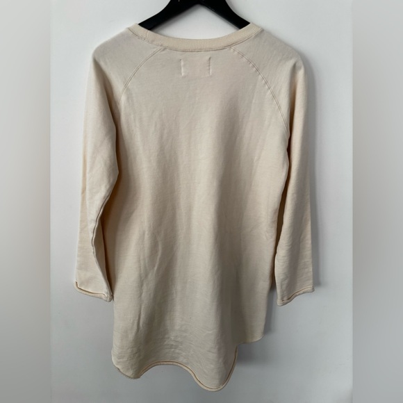 Jackson Rowe Larrea Cream Long Sleeve Sweatshirt Dress Sz XS - Picture 6 of 7